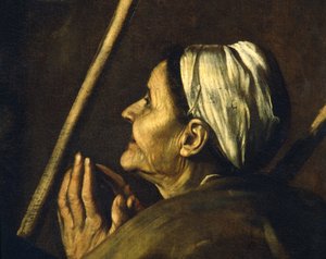 Madonna of Loreto (detail) by Michelangelo Merisi Caravaggio
